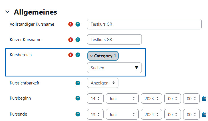 Allgmein GR Test